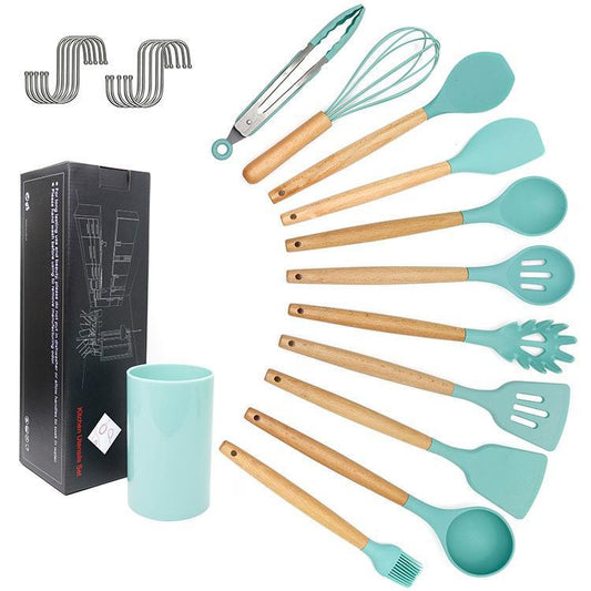 kitchen utensils silicone cooking spoon shovel cookware set